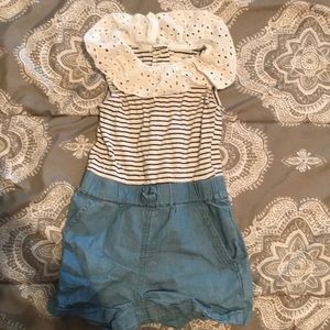 Striped one piece outfit